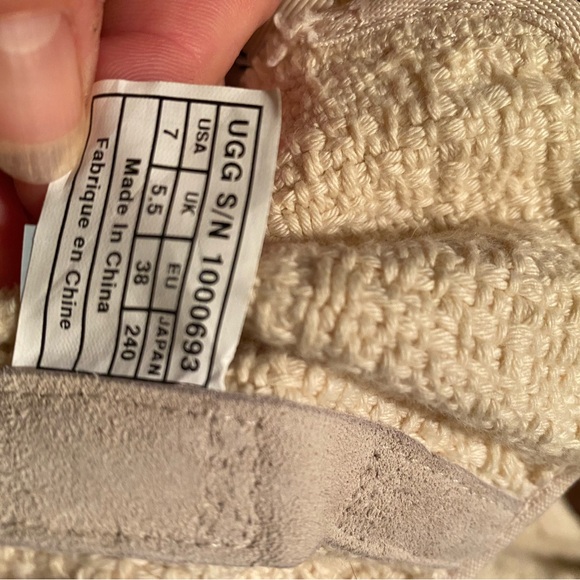 UGG Australia Heirloom Lace Up Corset Boots in Cream Size 7 - Picture 4 of 5